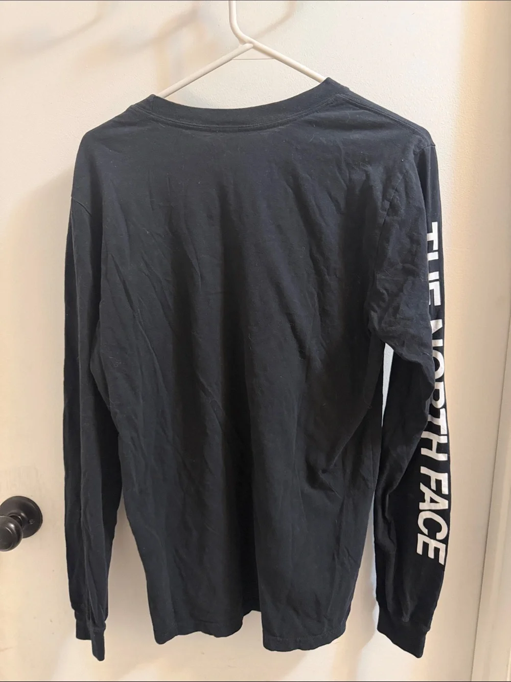 The North Face Black Long Sleeve Logo Shirt- MENS